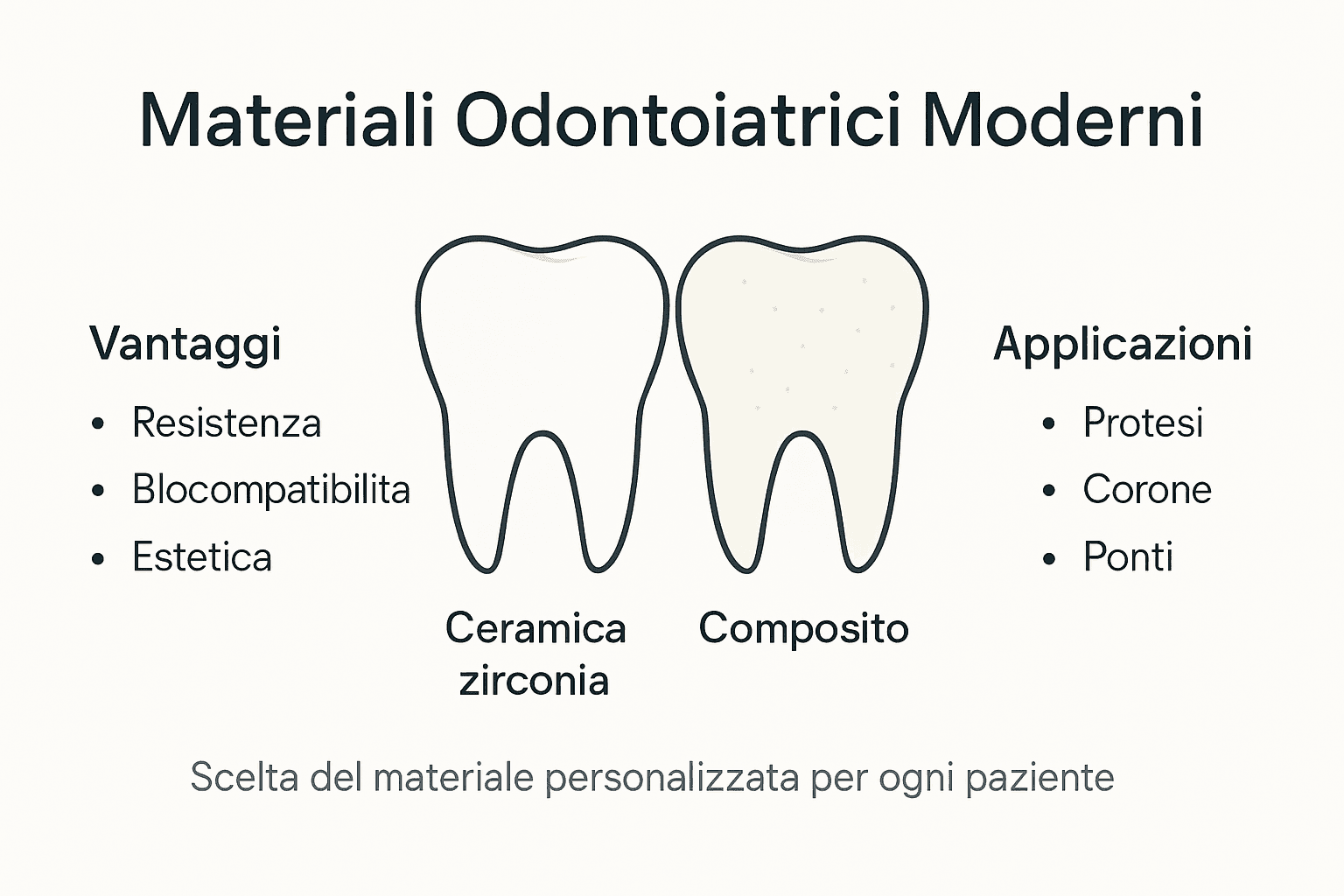 Infografica: le nuove frontiere dei materiali in odontoiatria