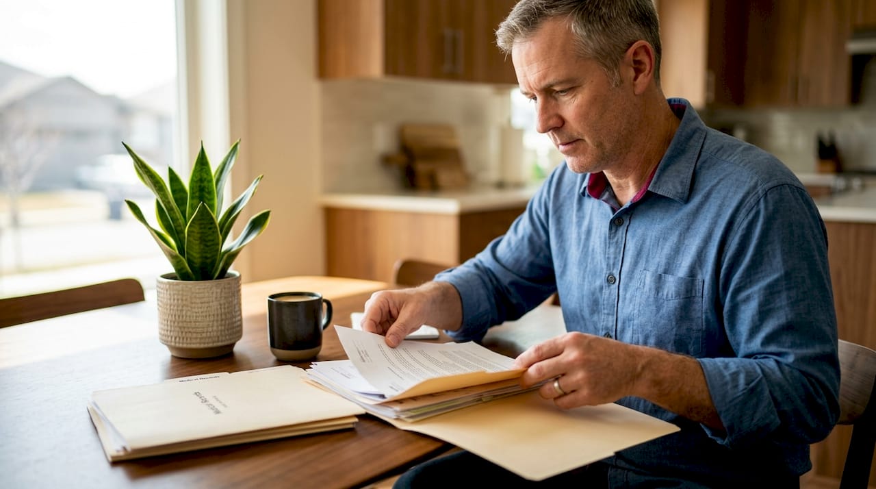 Common Personal Injury Case Mistakes to Avoid Hands photographing medical documents with smartphone