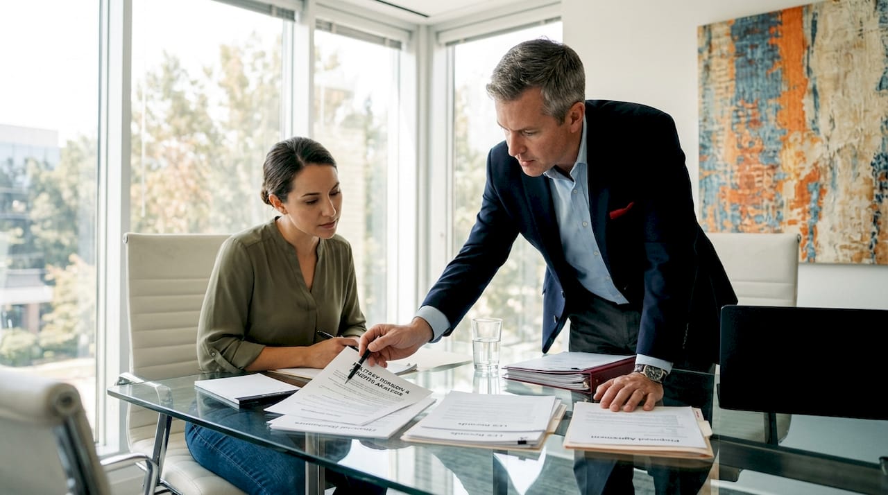 JAG Attorney Role in Divorce: A Military Family Guide Civilian attorney advising military spouse on divorce