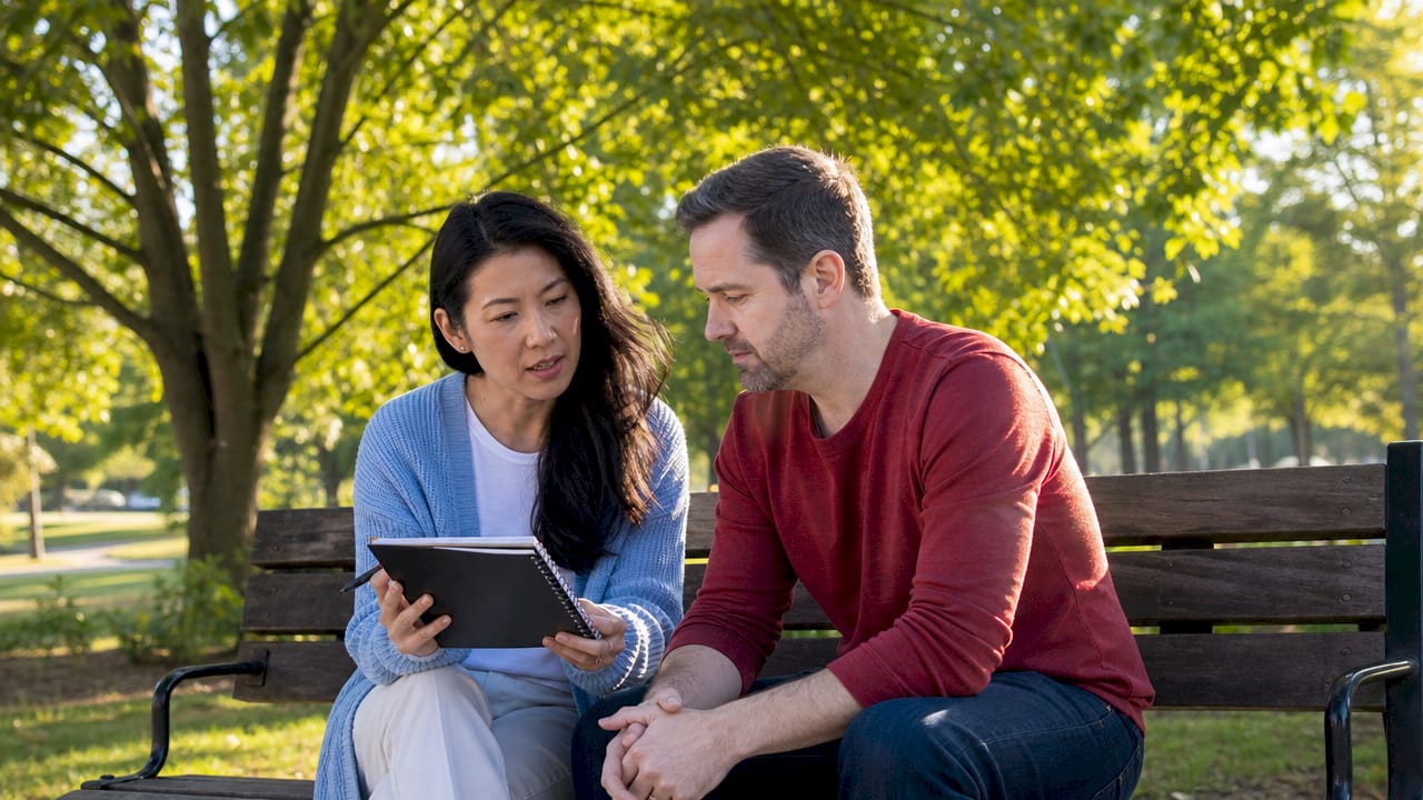 Child Custody Agreement Guide for Parents in 2026 Parents discussing custody agreement on tablet in living room