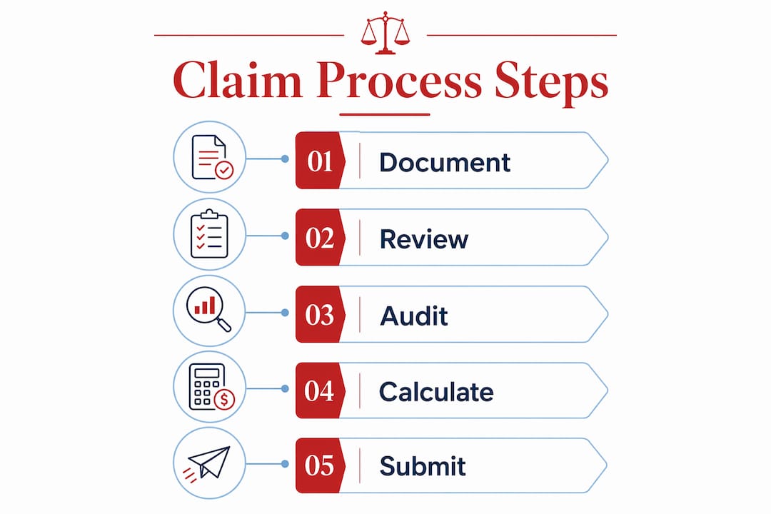 Medical Bills and Injury Claims Explained for Claimants Infographic illustrating medical injury claim process steps
