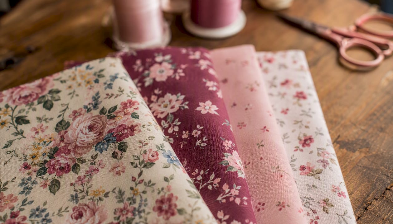 Close-up of fabric weave textures under flat light