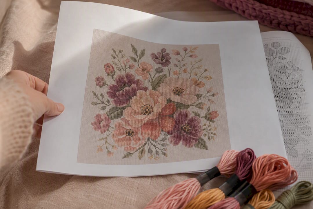 Cross stitch pattern PDF color preview and symbol chart