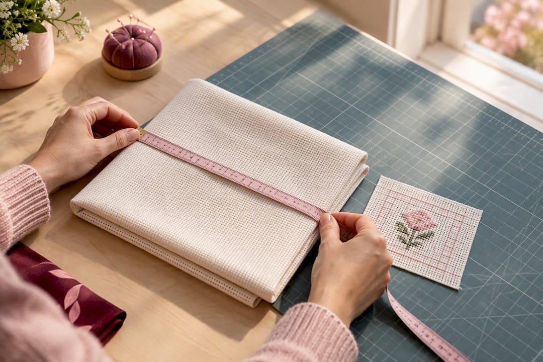 Avoid Cutting Mistakes: Calculate Cross Stitch Fabric, 2–3 in Margin