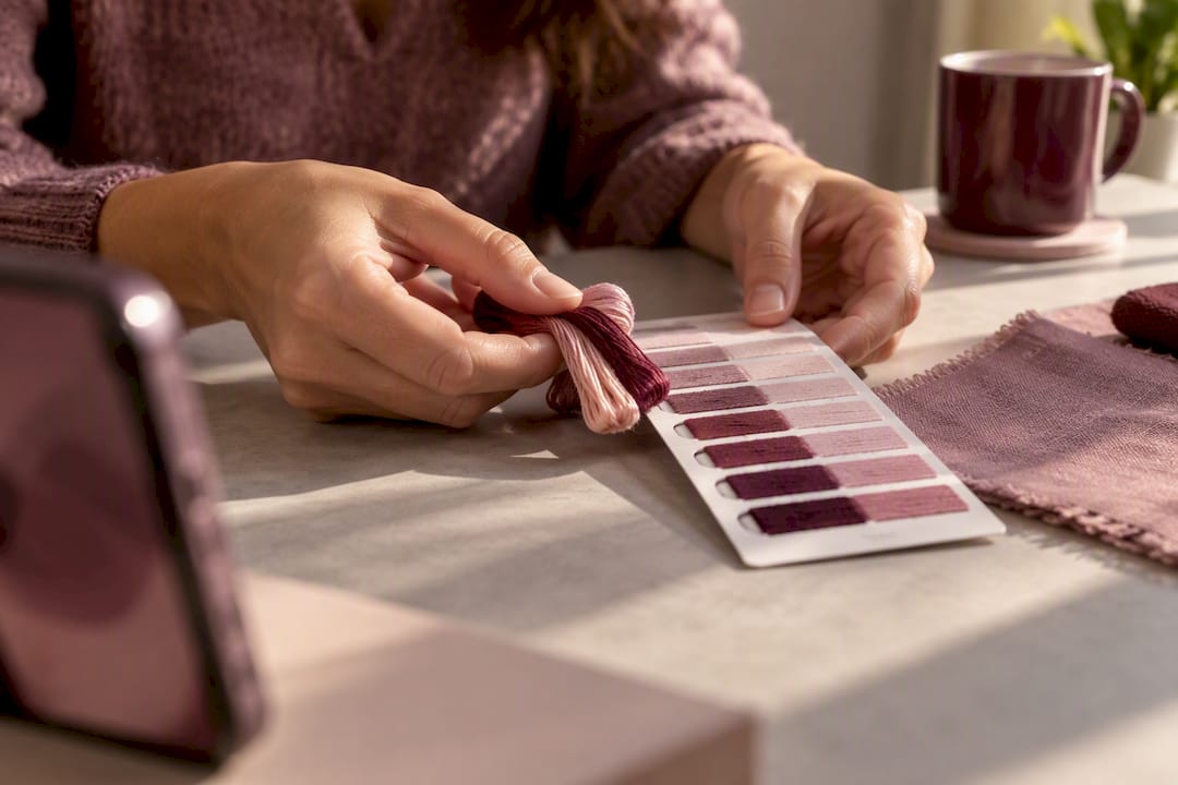 Stitchers: Camera Color vs Shade Card, Shortlist 2–4 Matches