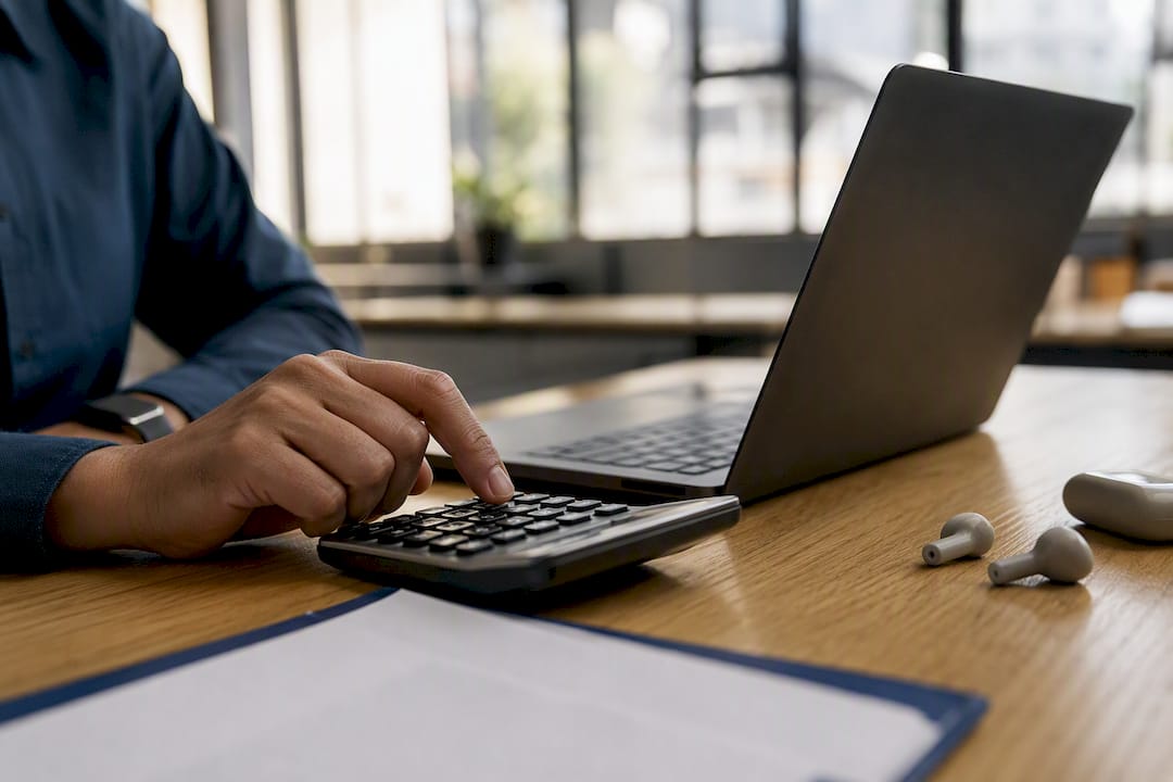 Hand calculating payroll add-on costs