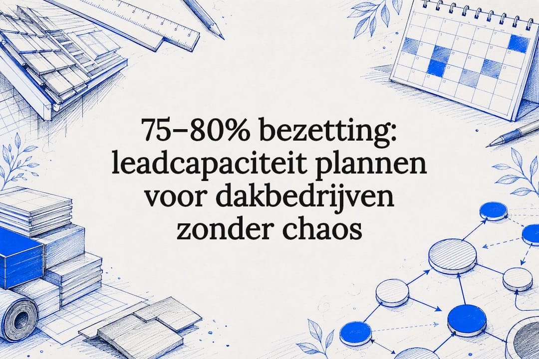 Titelkaart over de leadcapaciteit van dakdekkersbedrijven