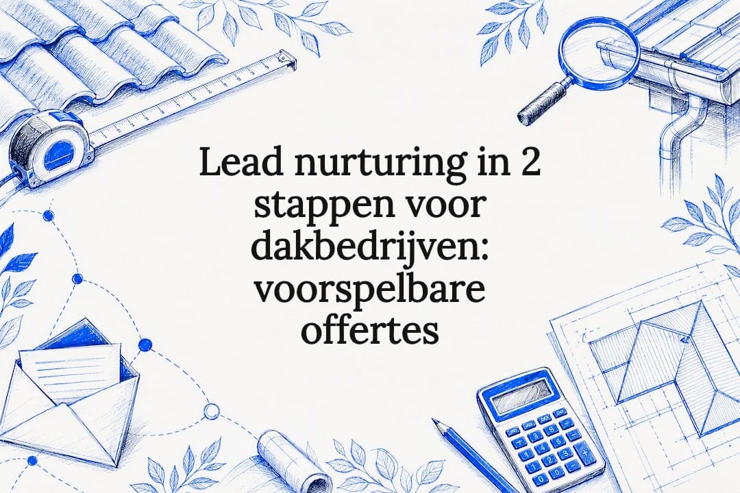 Sierlijke titelkaart met afbeeldingen van dakconstructies
