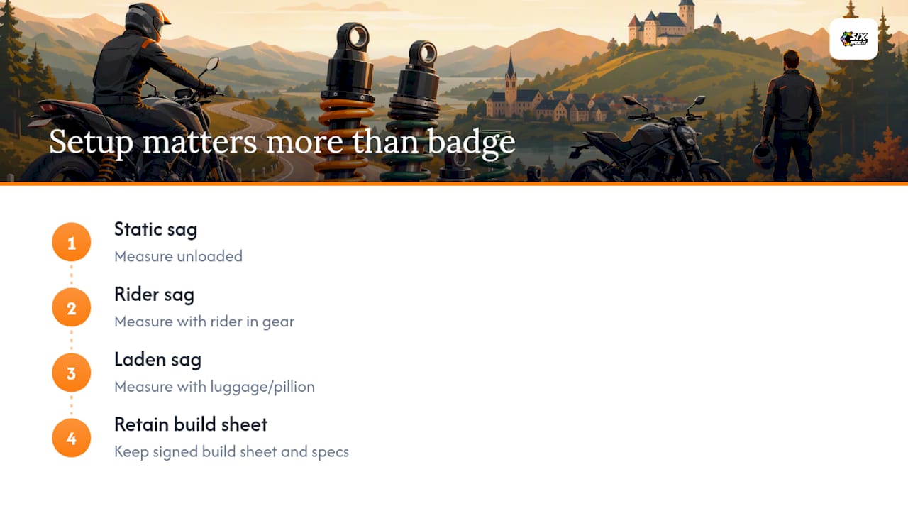 Why correct springing matters more than the badge on the shock — overview diagram