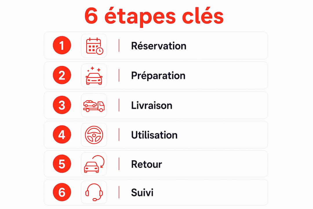Découvrez en image les 6 grandes étapes de notre service de conciergerie