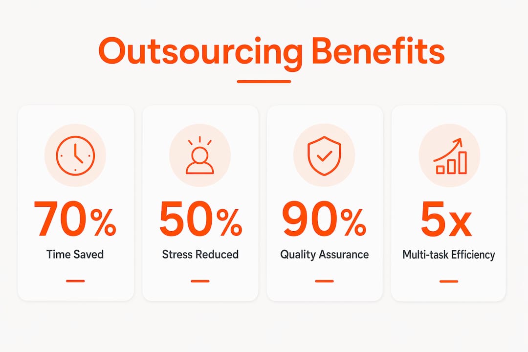 Infographic showing key benefits of home repair outsourcing