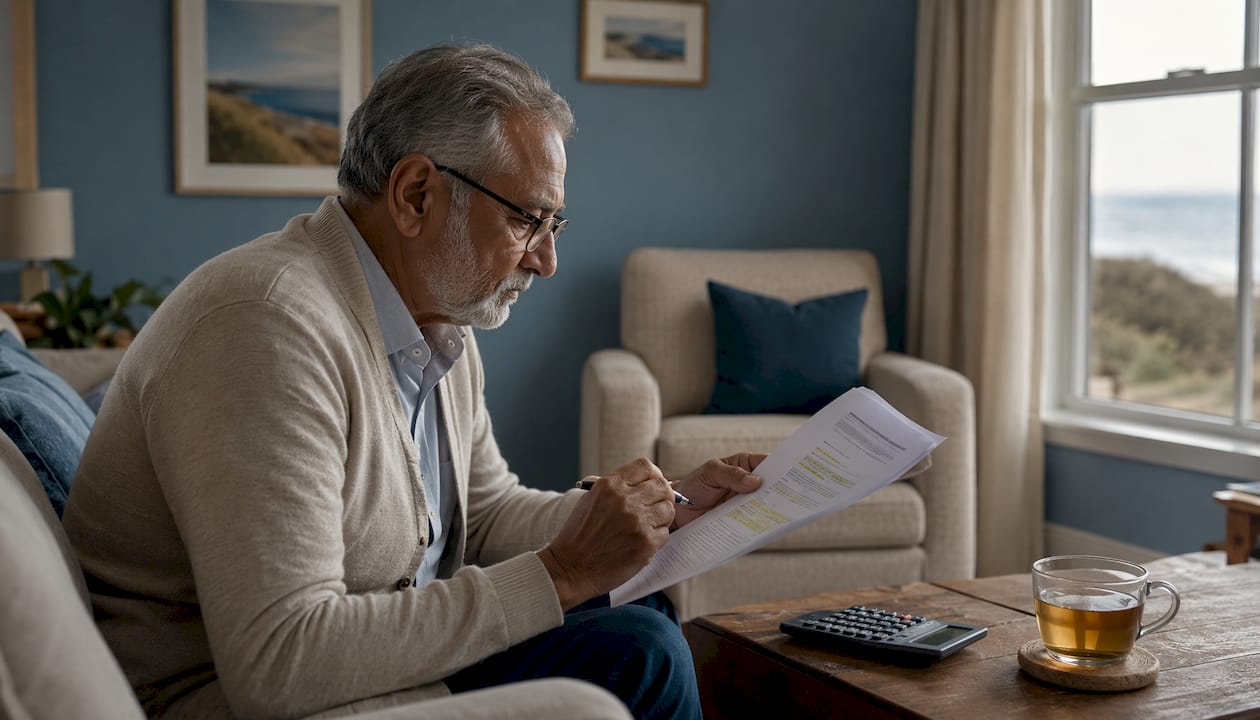 Hands holding legal mobile home documents