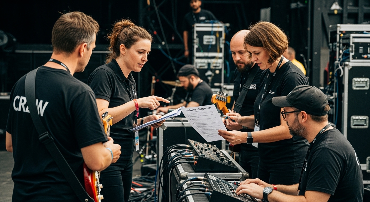 music event production terminology