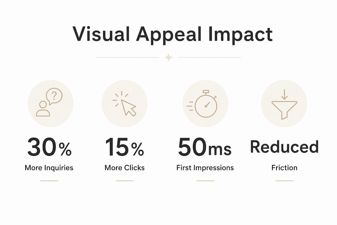 Infographic displaying key stats on visual appeal in rental listings