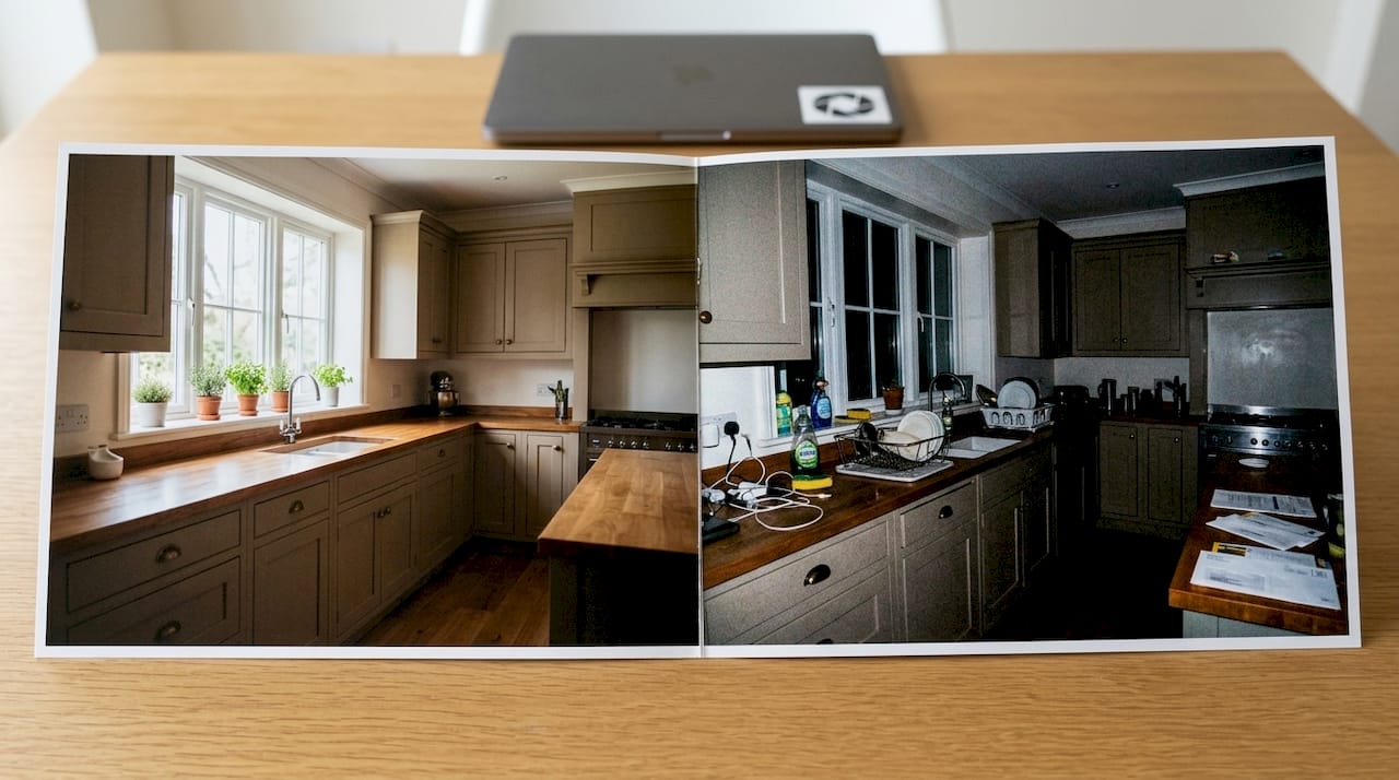 Comparison of professional vs amateur MLS listing photos