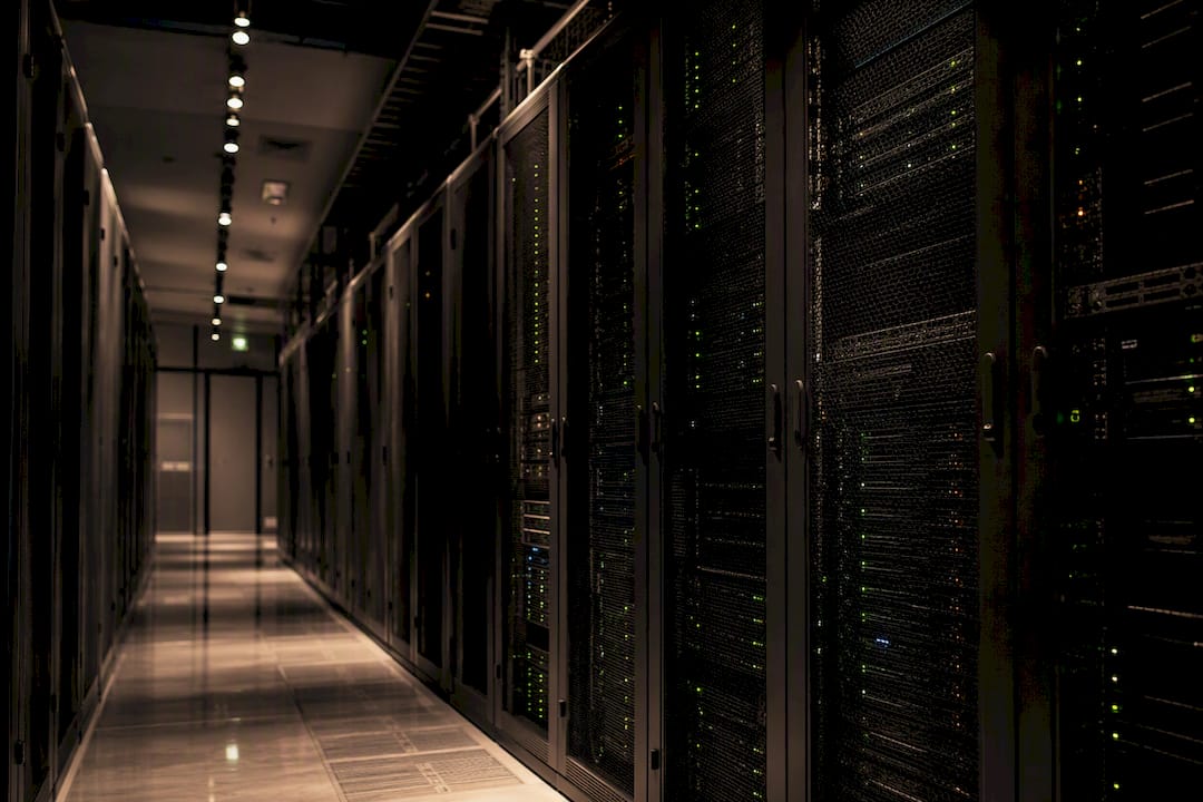 Modern secure server room for data storage