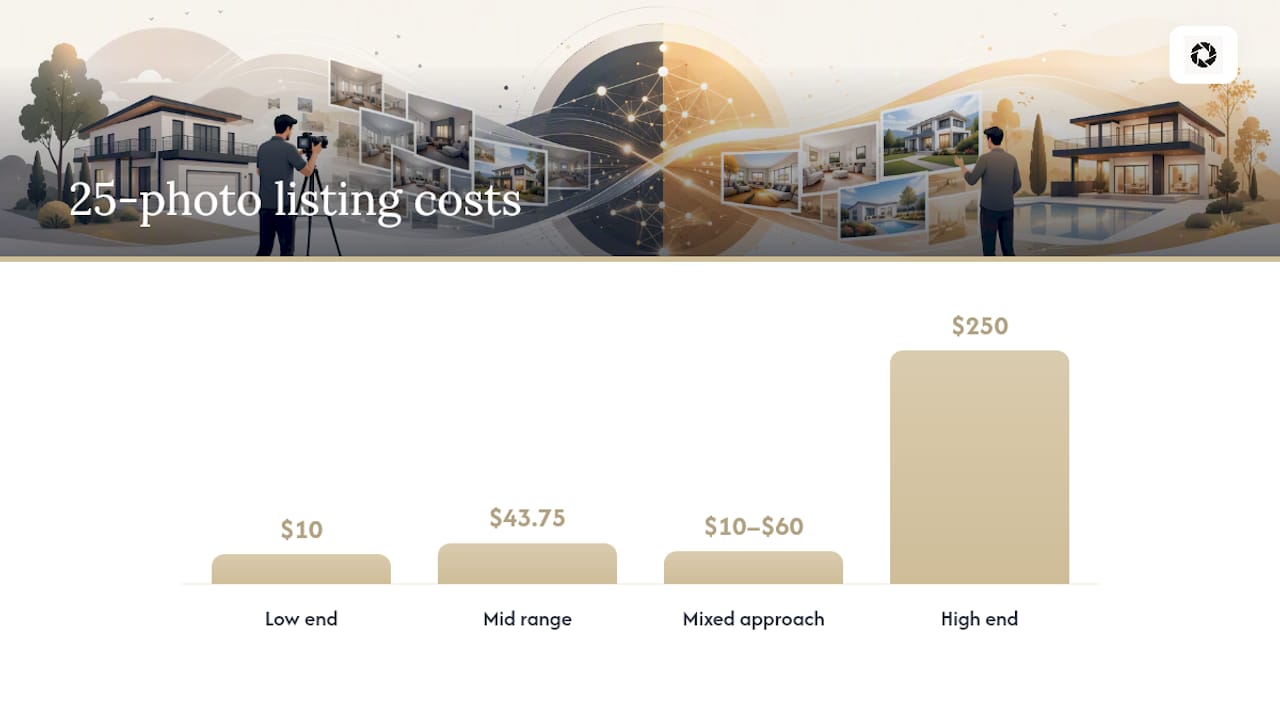 How Much Should a 25-Photo Listing Actually Cost? — overview diagram