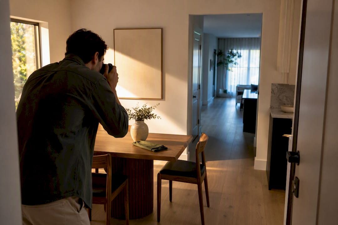 Host photographing an accurate rental interior