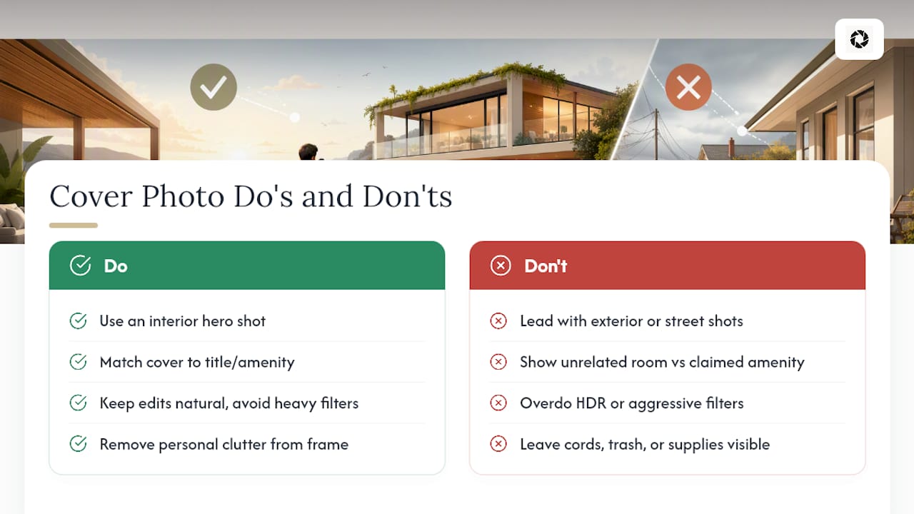 Common Mistakes Hosts Make Choosing a Cover Photo — overview diagram