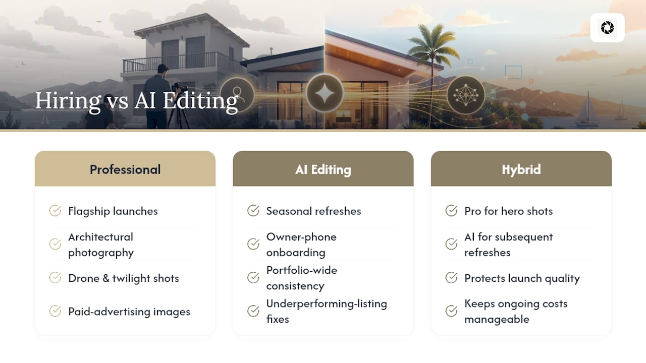 Professional photography and AI editing comparison