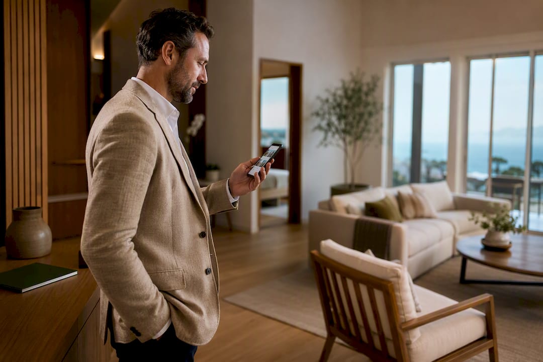 Manager reviewing first five rental photos