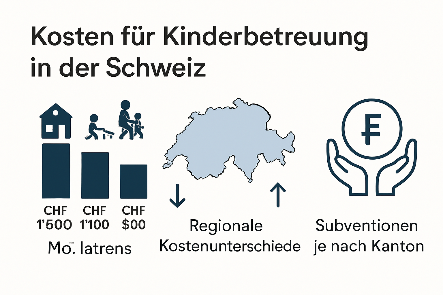 Comparison of childcare costs in switzerland by type of care, region and support measures