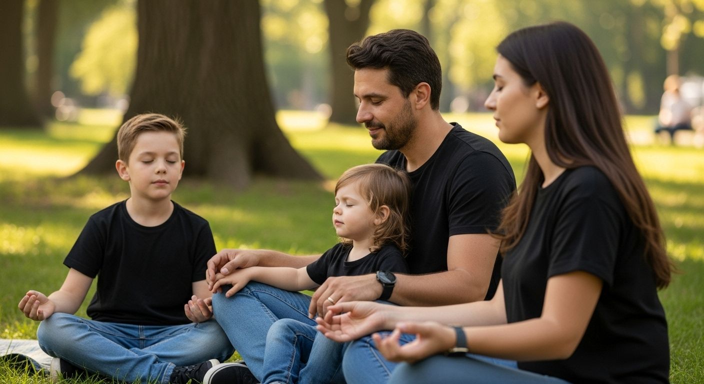 achtsamkeit kinder familie draußen