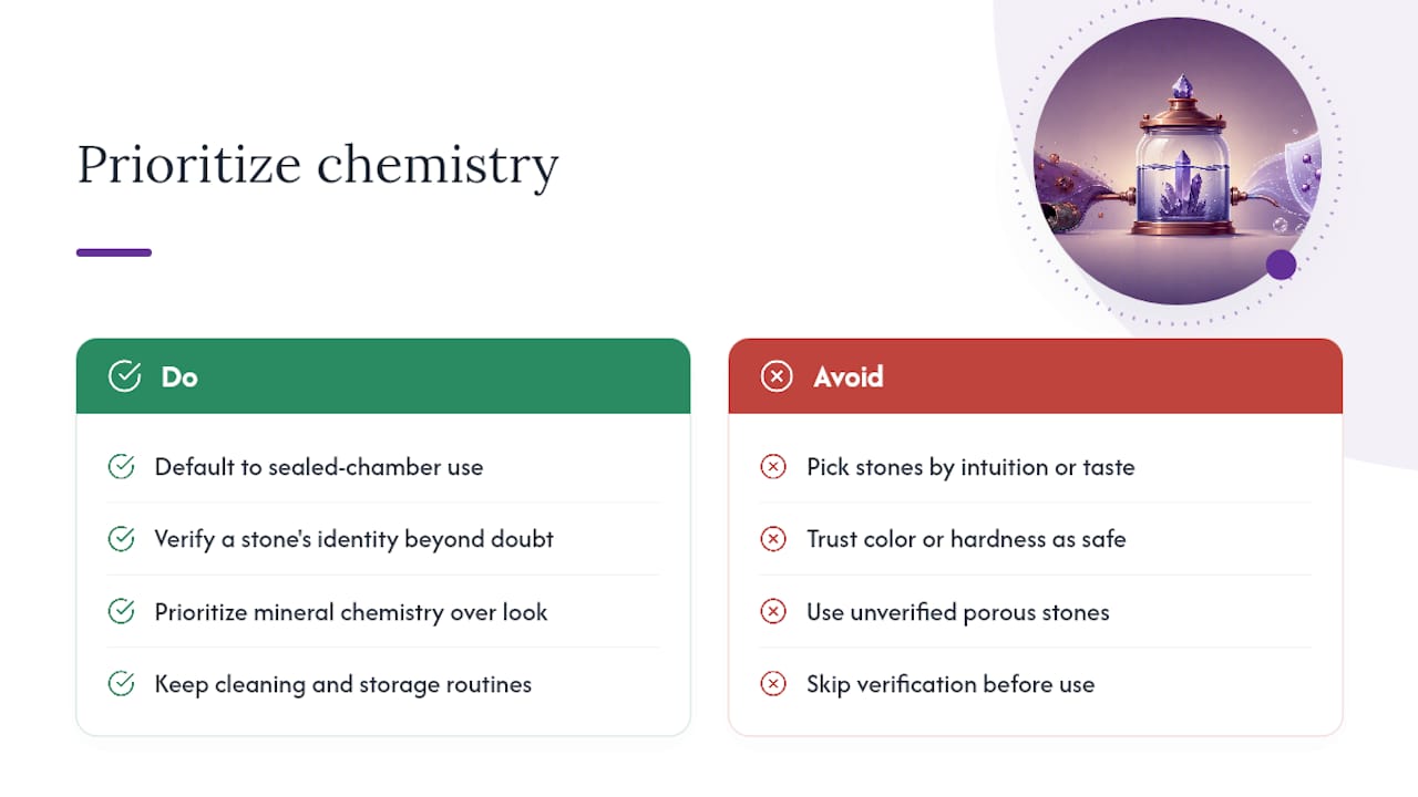 Why "Just Use Any Pretty Stone" Advice Falls Short — overview diagram
