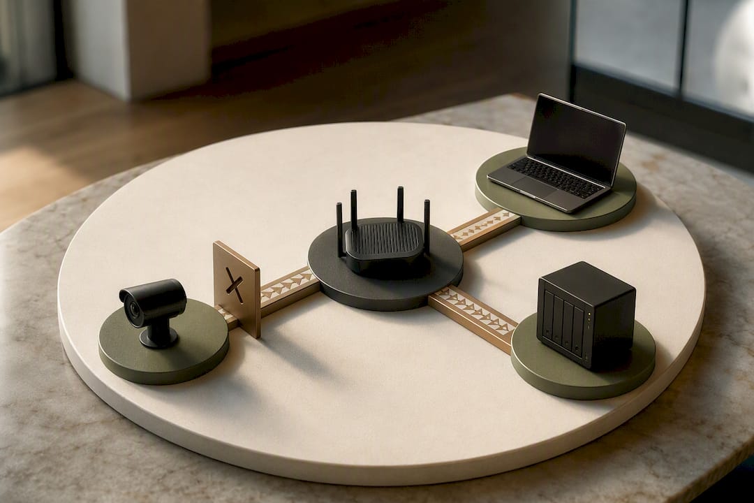 Segmented home network blocking device access