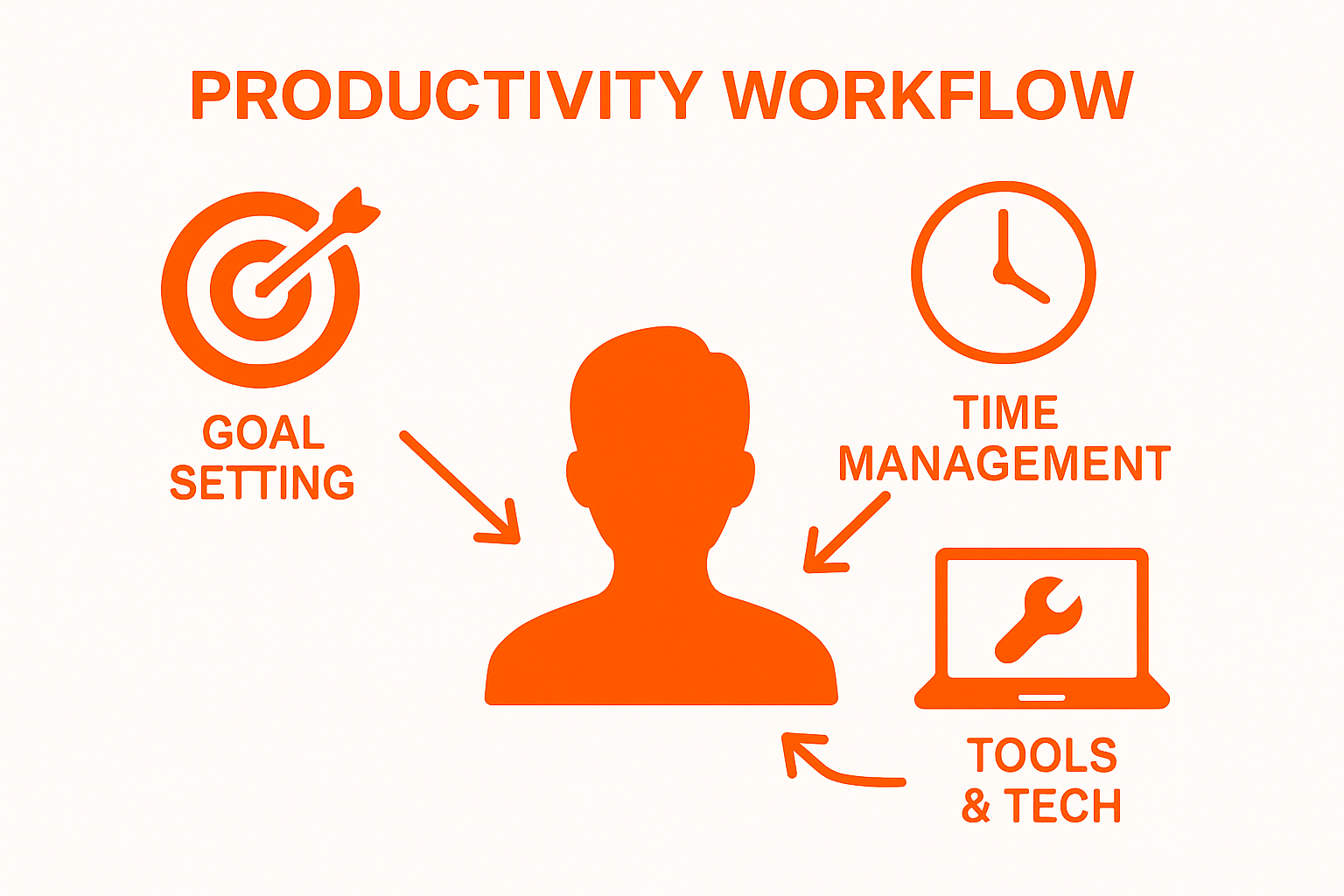 Three core elements of student productivity workflow visualized