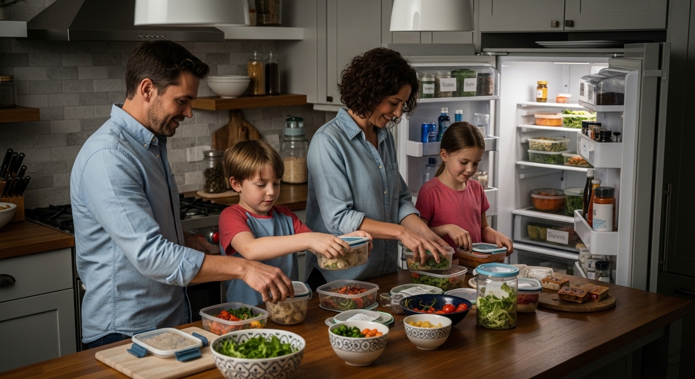 batch cooking family kitchen