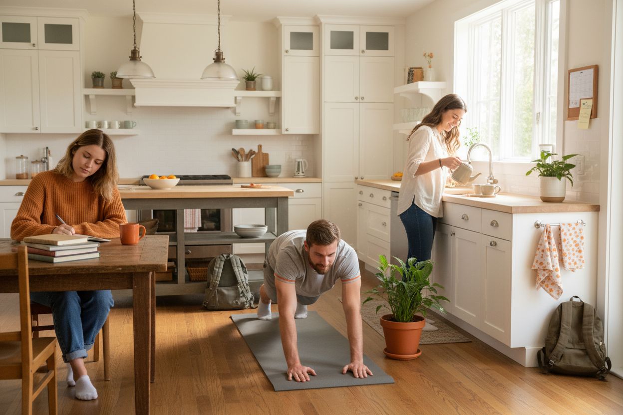personalized morning routine, real-life scene