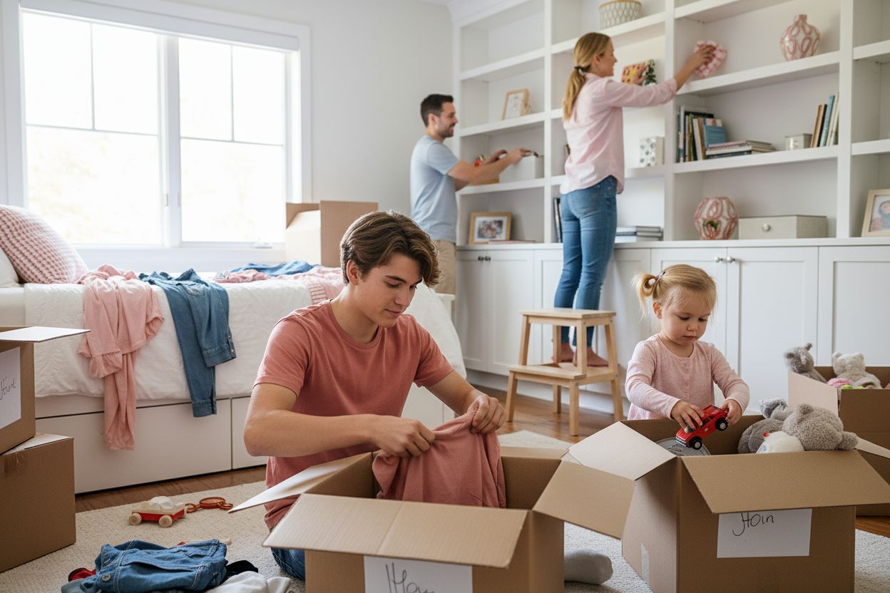 declutter organize family