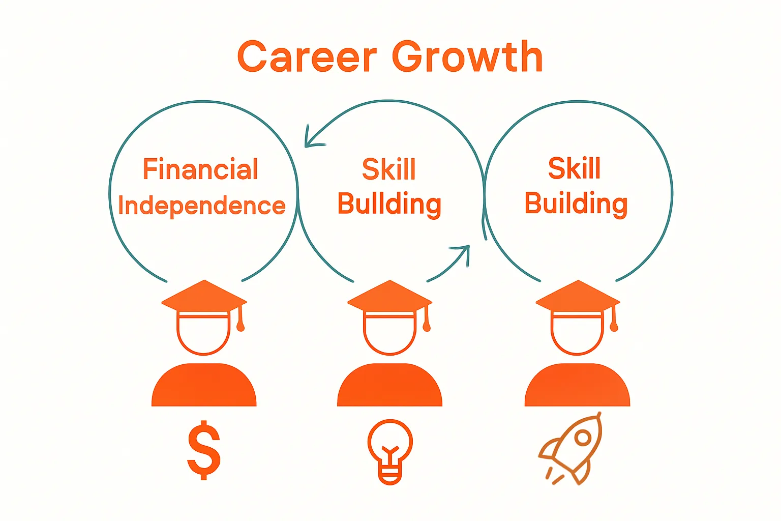 Infographic showing three main benefits of side hustles for students