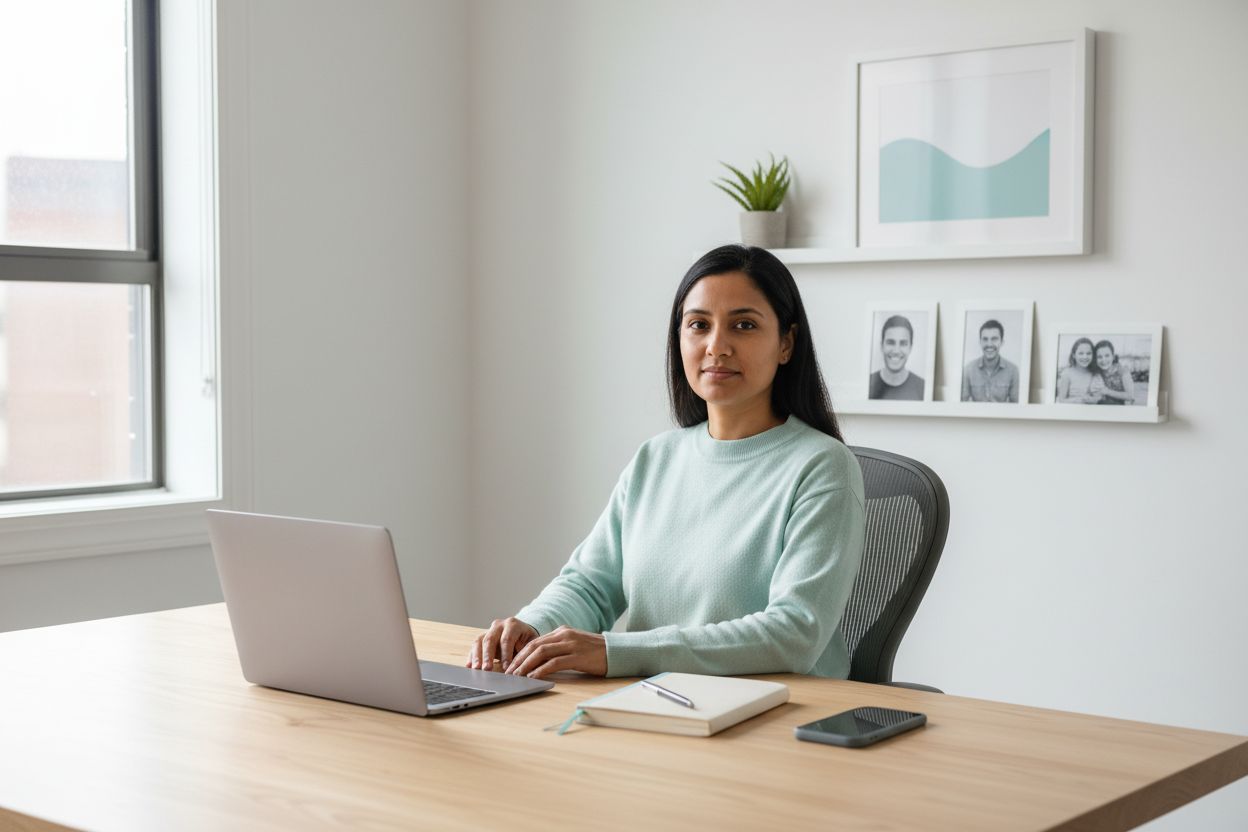 digital minimalist workspace
