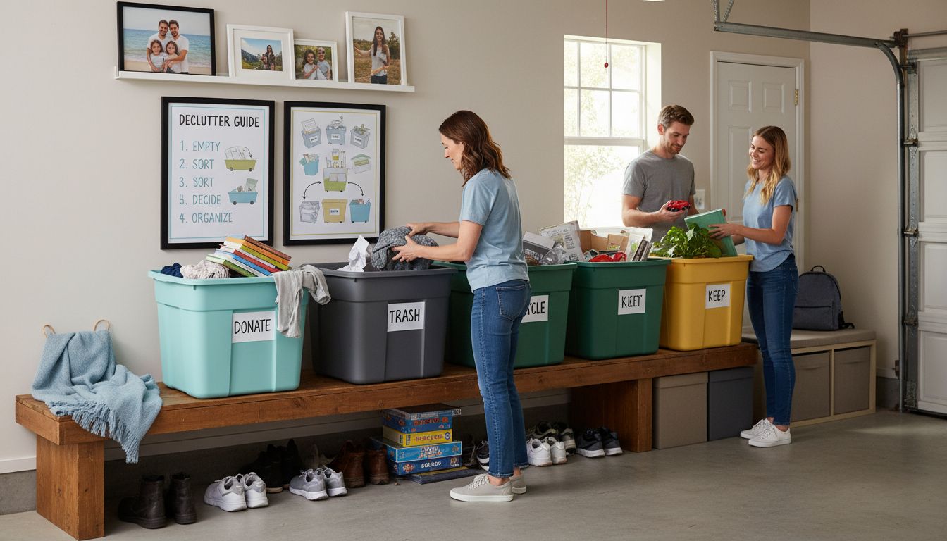 decluttering supplies station