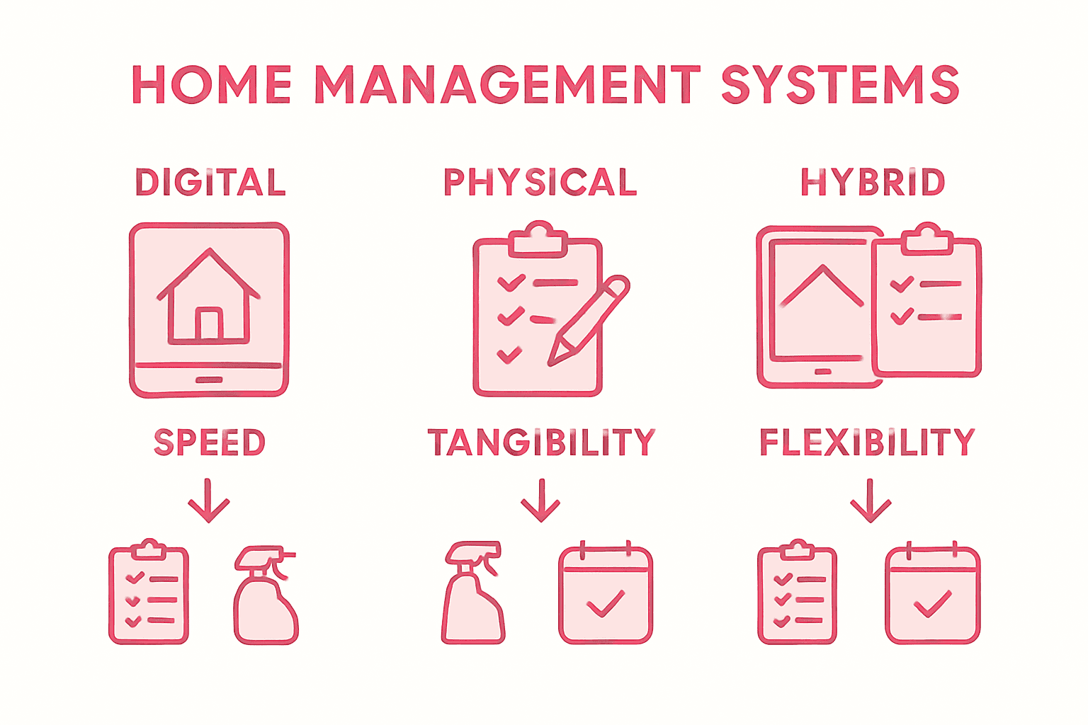 Infographic comparing home management systems