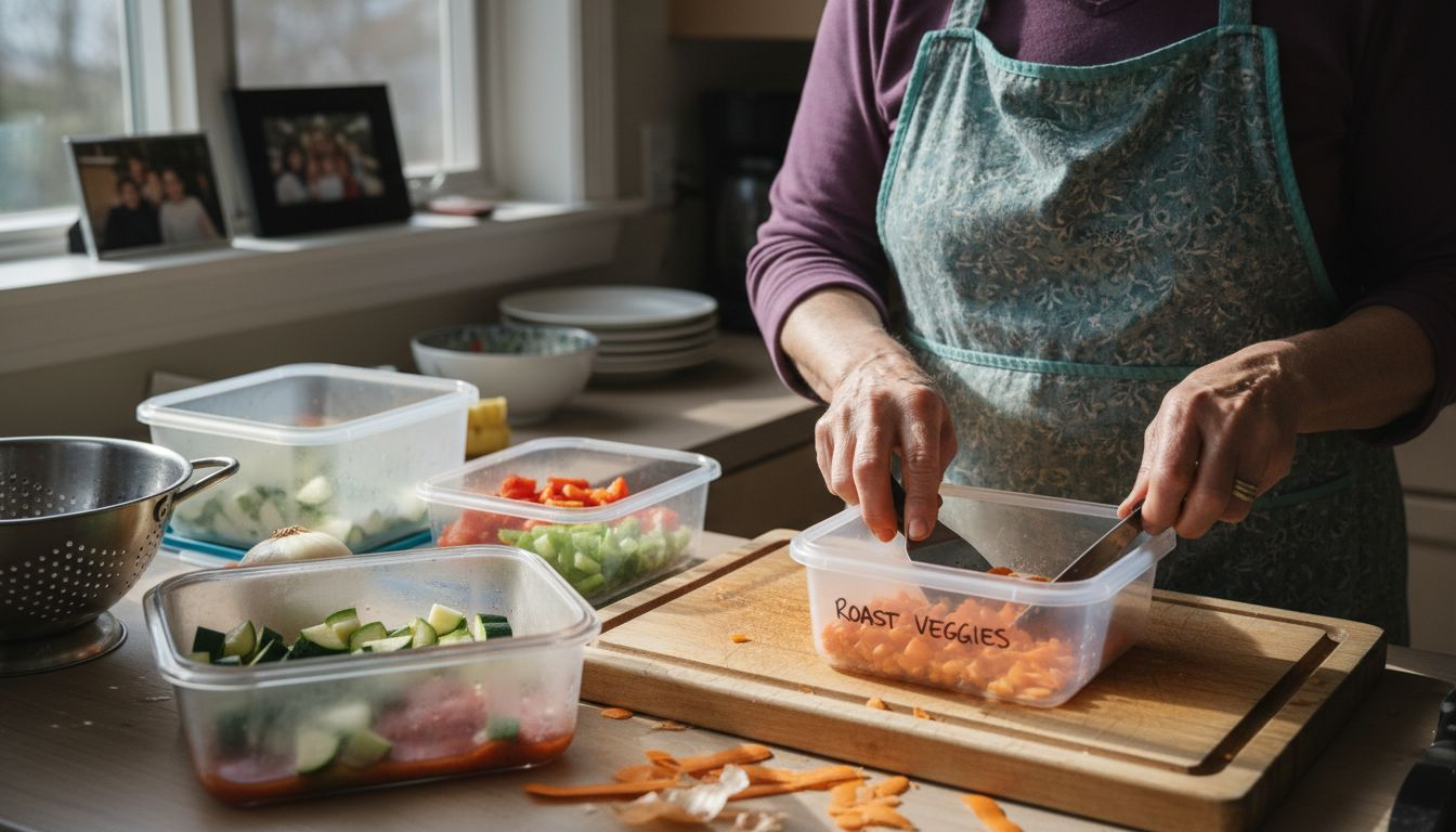 Home cook prepping simple ingredients