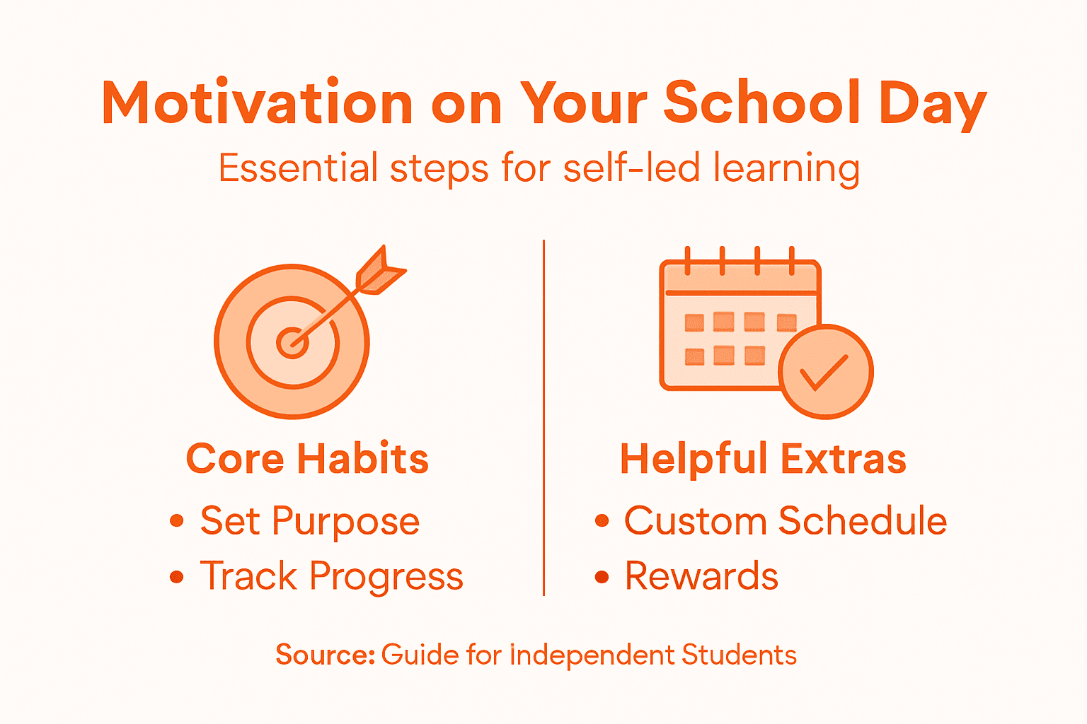 Infographic of key self-managed study strategies