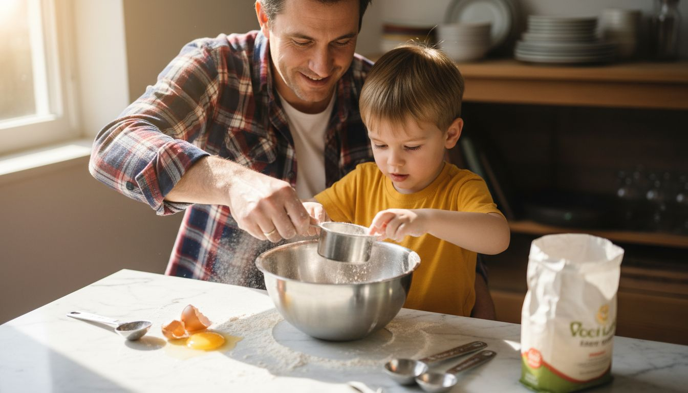 Parent and child practicing problem-solving