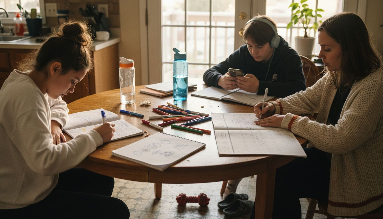 Planning homeschool club activities around kitchen table