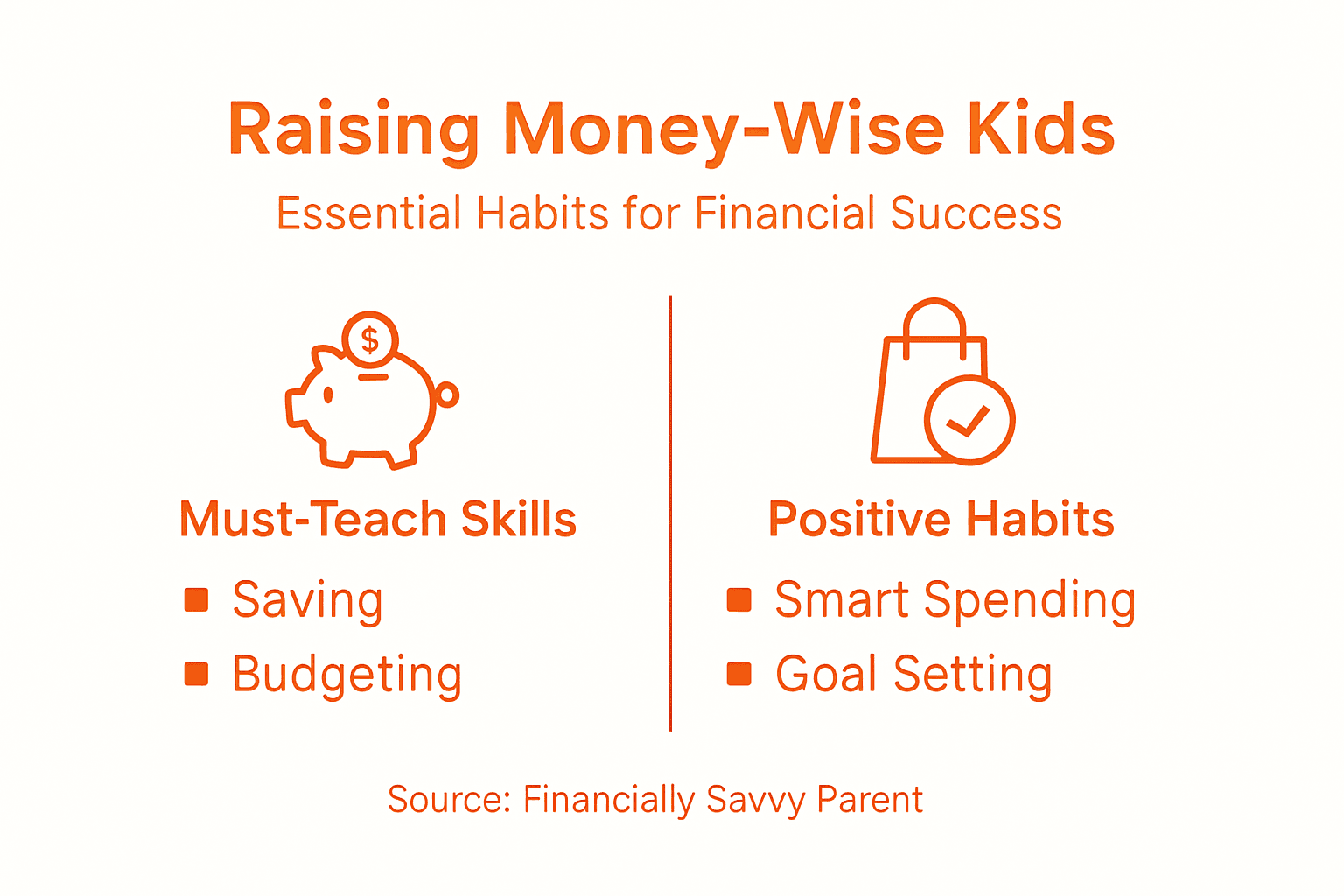 Infographic on money-wise habits for children