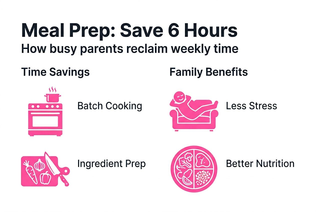 Infographic on meal prep hours and family benefits
