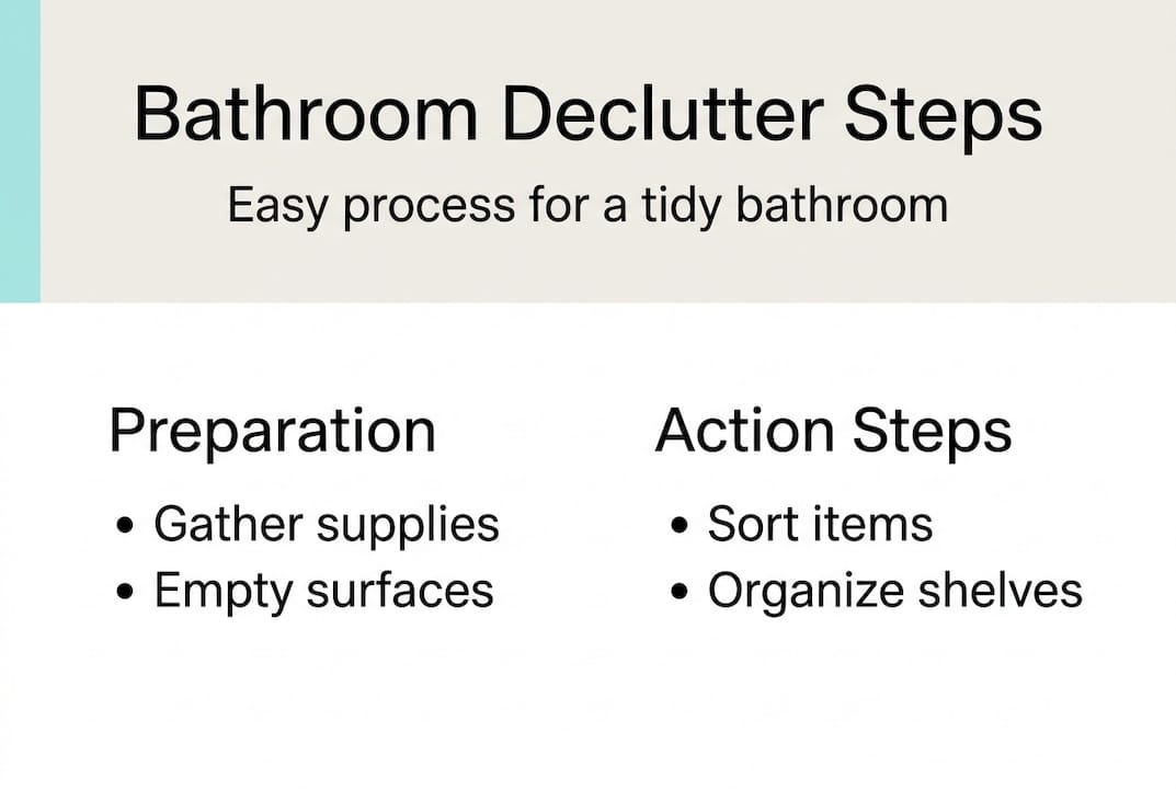 Infographic checklist for decluttering bathroom