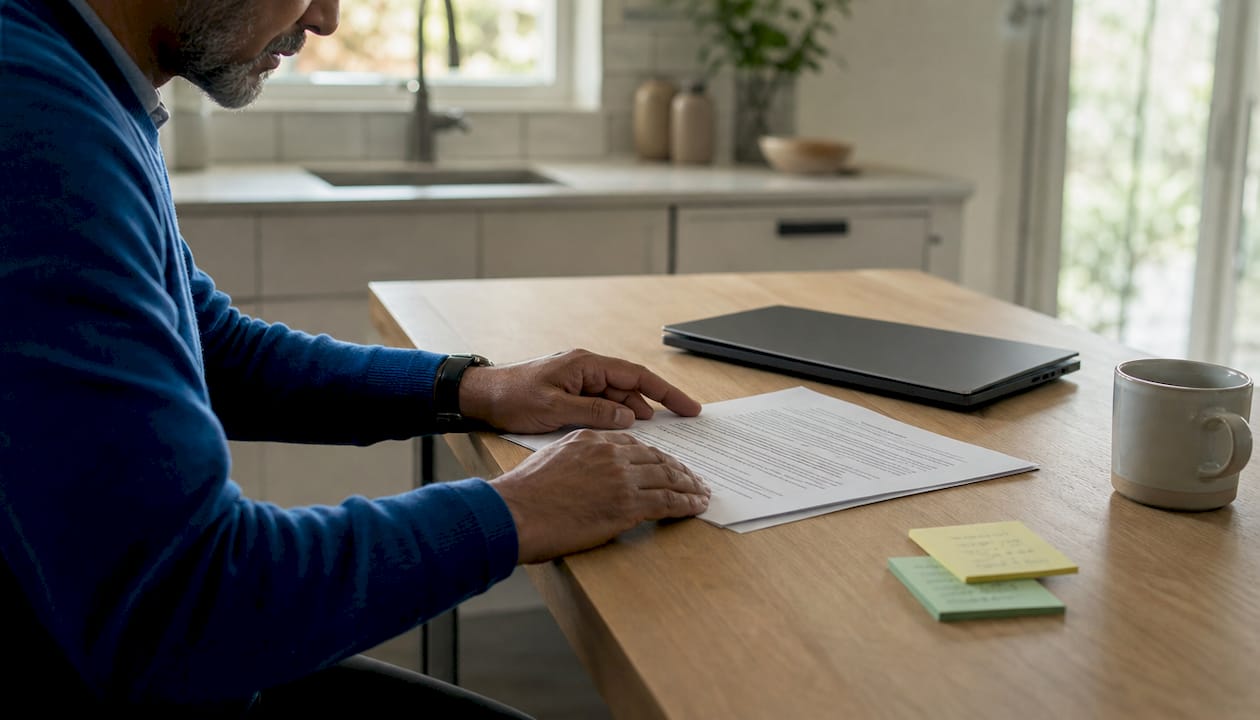 Hands on laptop and privacy law documents in meeting room