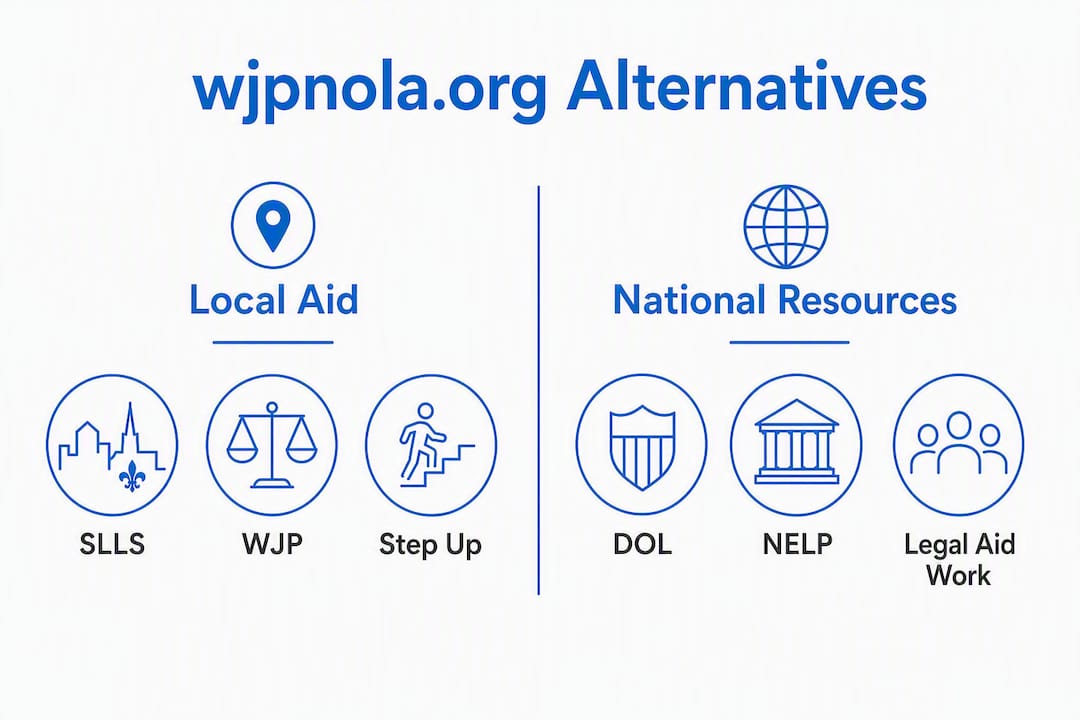 Infographic comparing local and national legal aid options