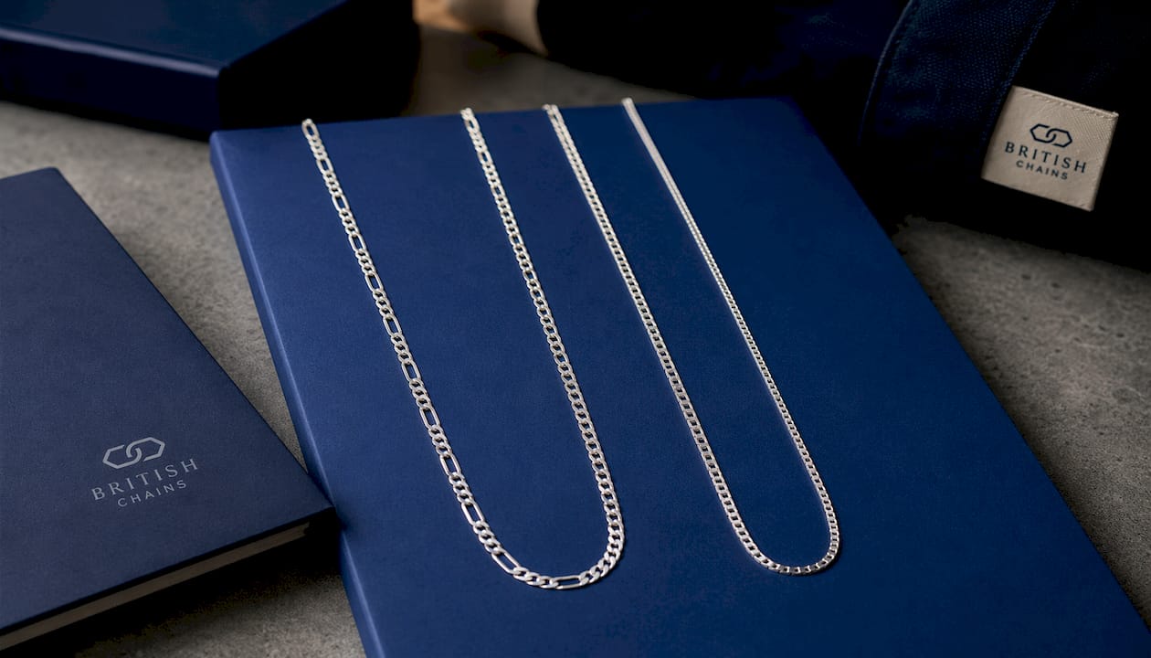 2mm Sterling Silver 925 Figaro Chain Necklace – Mens Womens Unisex | Polished Diamond Cut Multiple Lengths