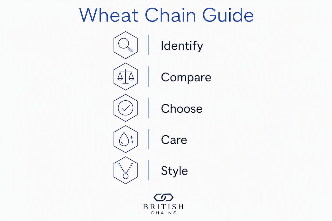 Infographic showing wheat chain buyer guide steps