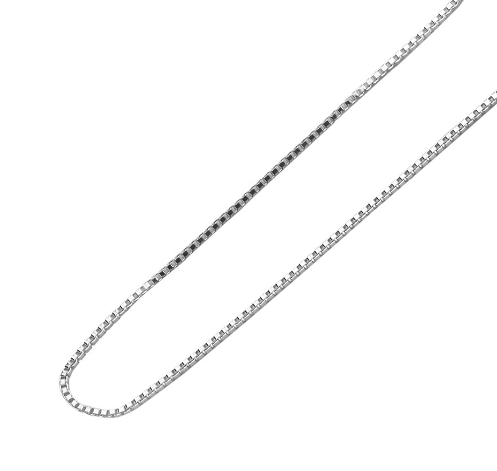2mm Sterling Silver 925 Box Chain Necklace – Mens Womens Unisex | Polished Diamond Cut 4 Lengths