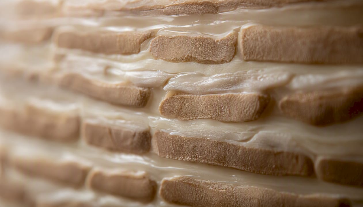Close-up layered lipid structure like skin barrier